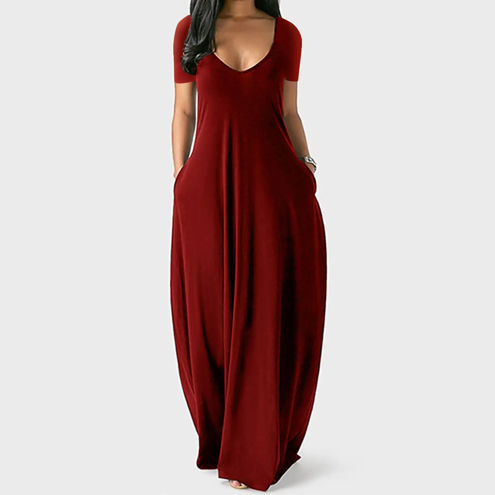 2023 Hot Yellow Long Dress for Women Plus Size - Image 4
