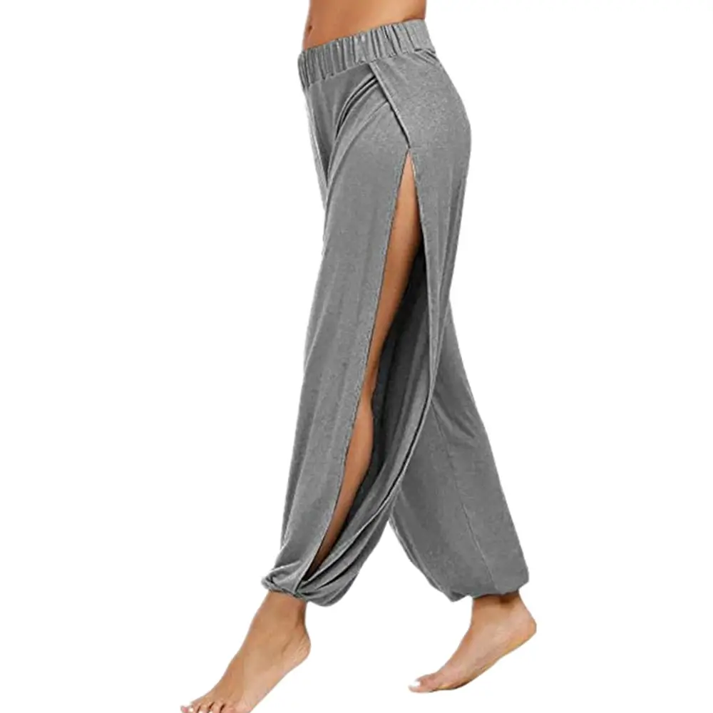 2021 Harlan High Split Hippie Pants Grey Women - Image 9
