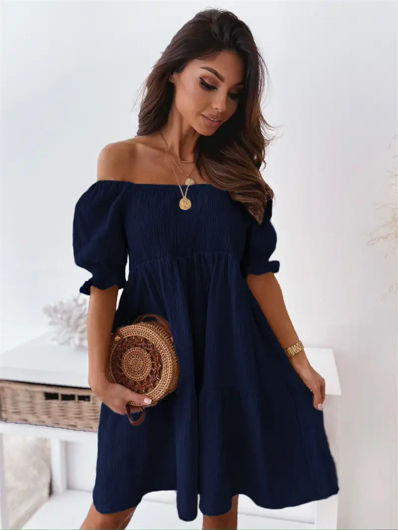 Black Off-Shoulder Long Dress with Side Slits - Image 4