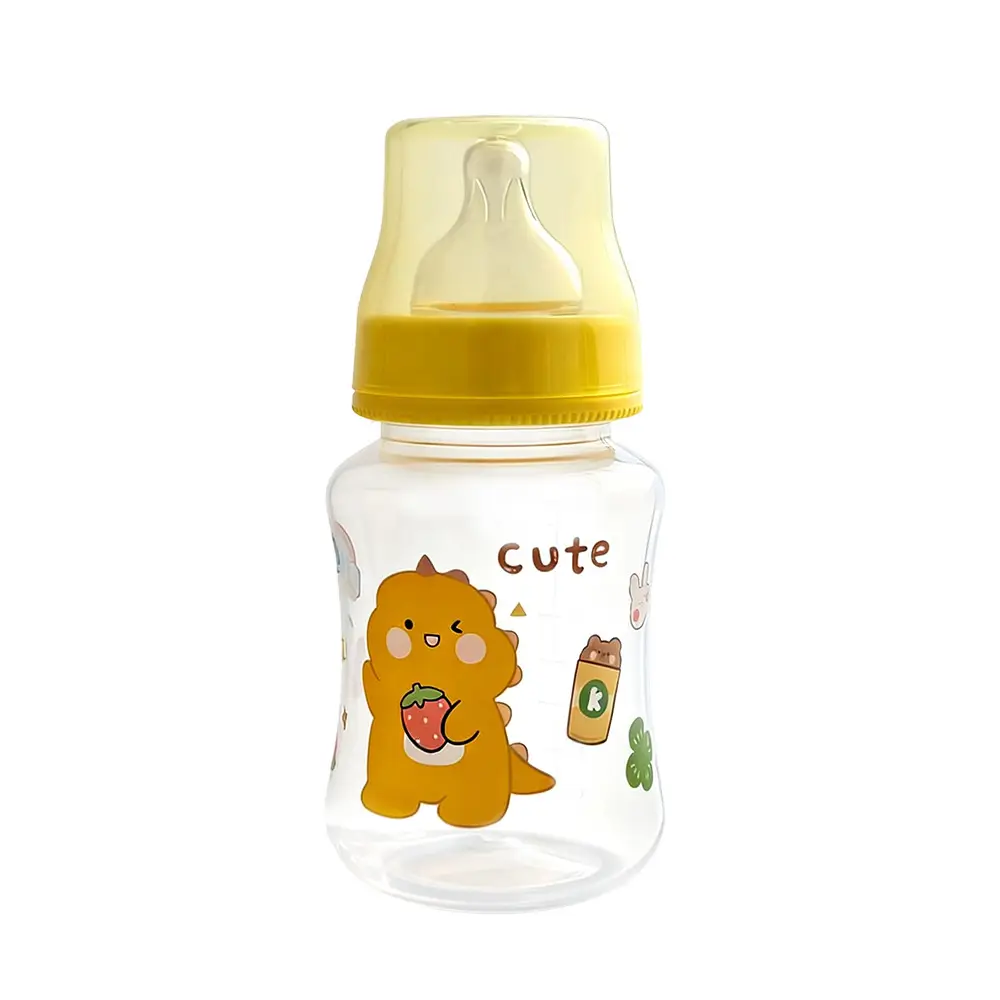Factory Direct Sales Baby Bottles 0-6 Months Wide Mouth Baby Bottles Anti-Drop and Bite-Resistant Plastic Baby Bottles Maternal and Infant Supplies Wholesale