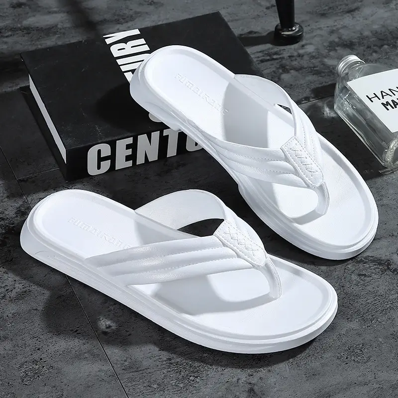 2025 Korean Style White Sandals for Men