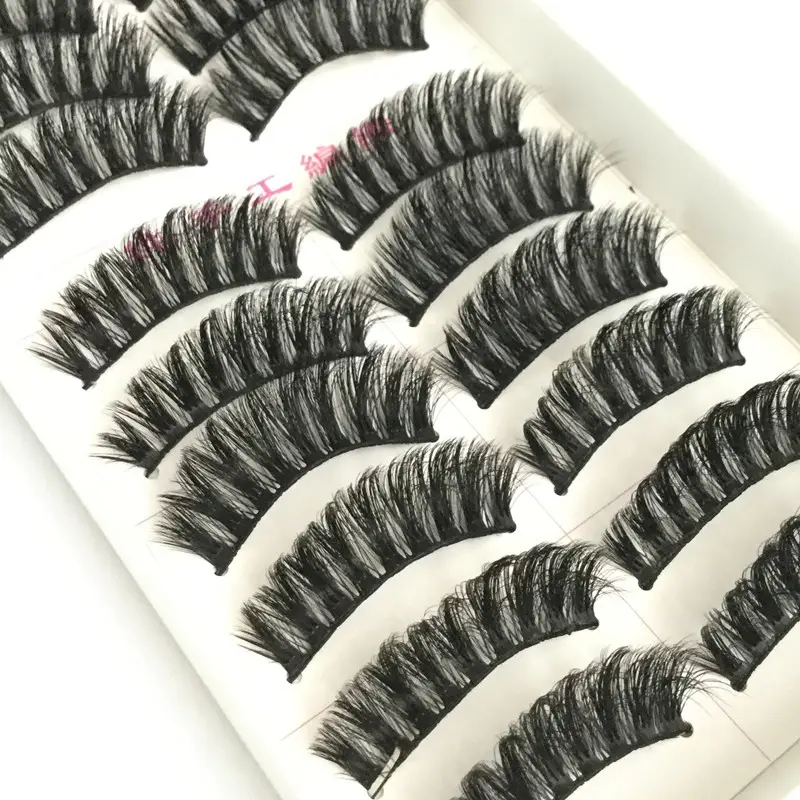 H-18 Stage Makeup 07 False Eyelashes 10 Pairs - Image 3