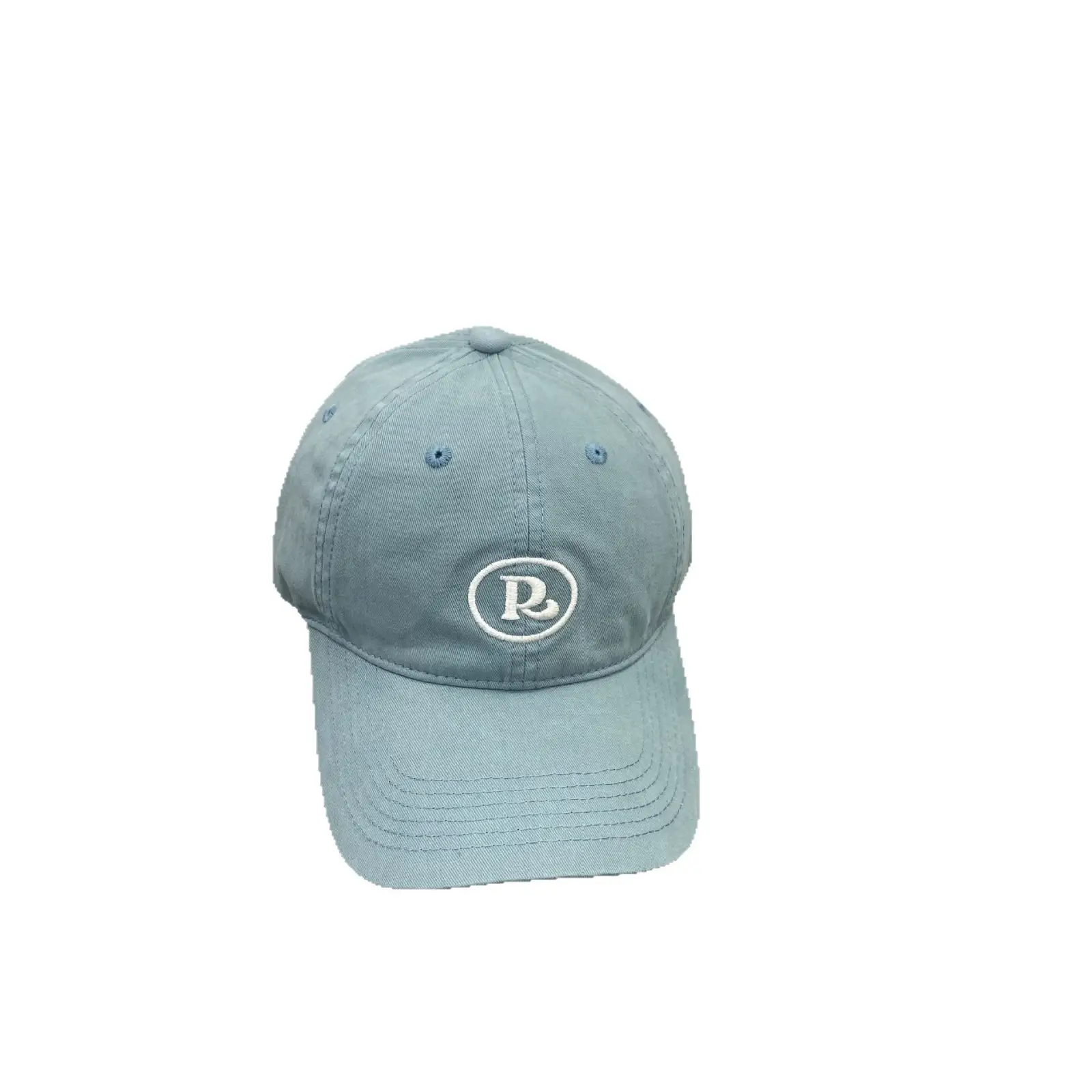 Women Blue R Logo Baseball Cap Large Duckbill Hat