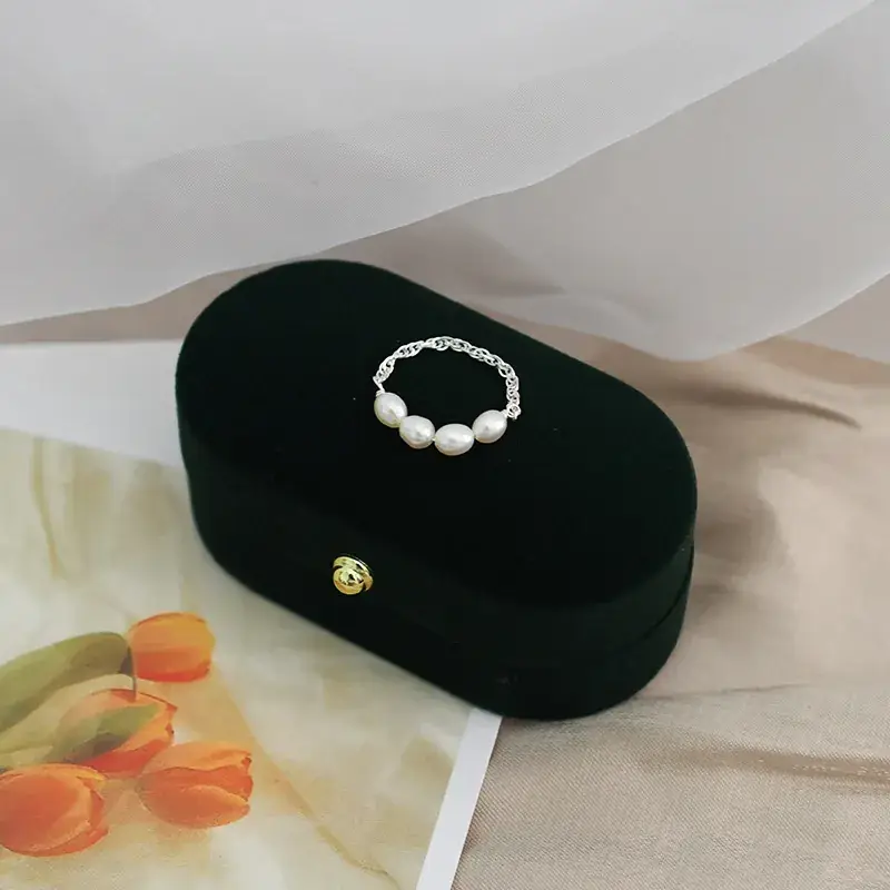 Freshwater Pearl Ring 925 Silver Stackable