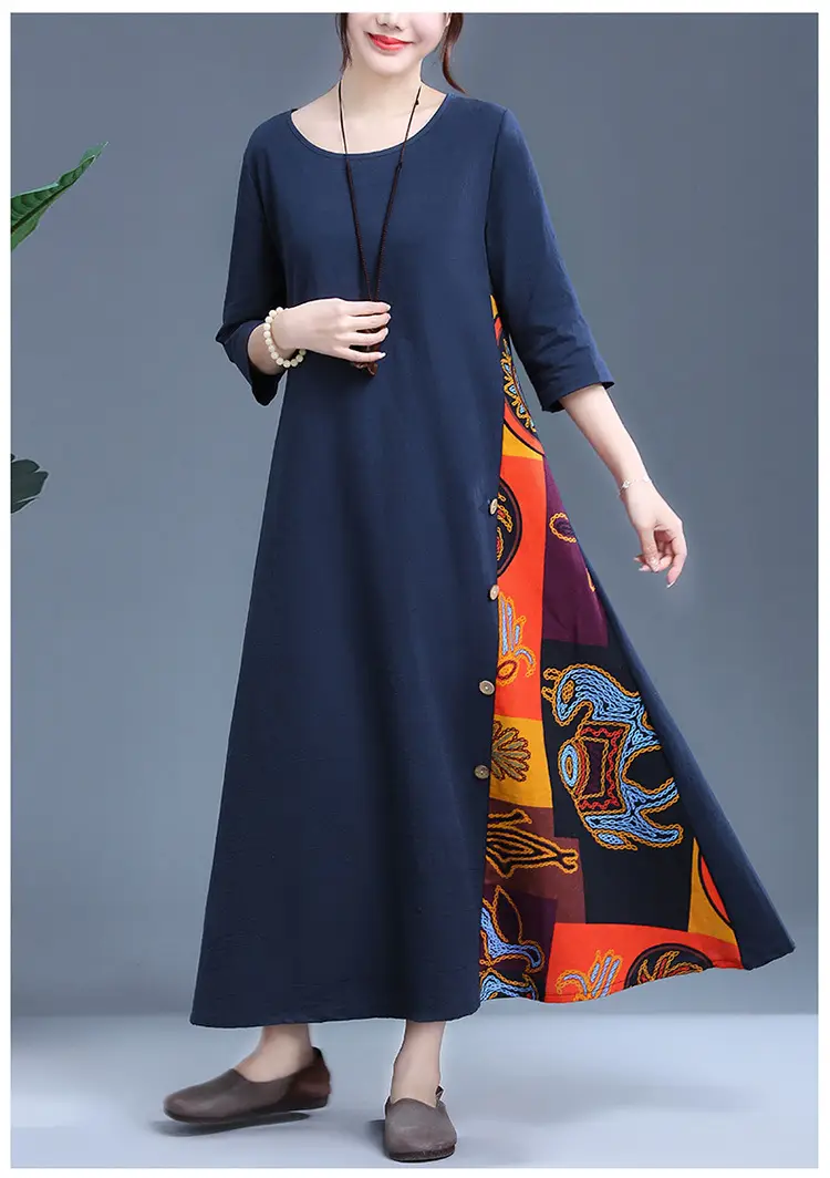Women's Red Literary Long Sleeve Dress 2023 — feature 28