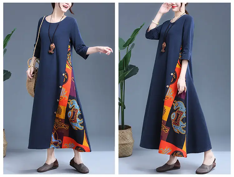 Women's Red Literary Long Sleeve Dress 2023 — feature 29