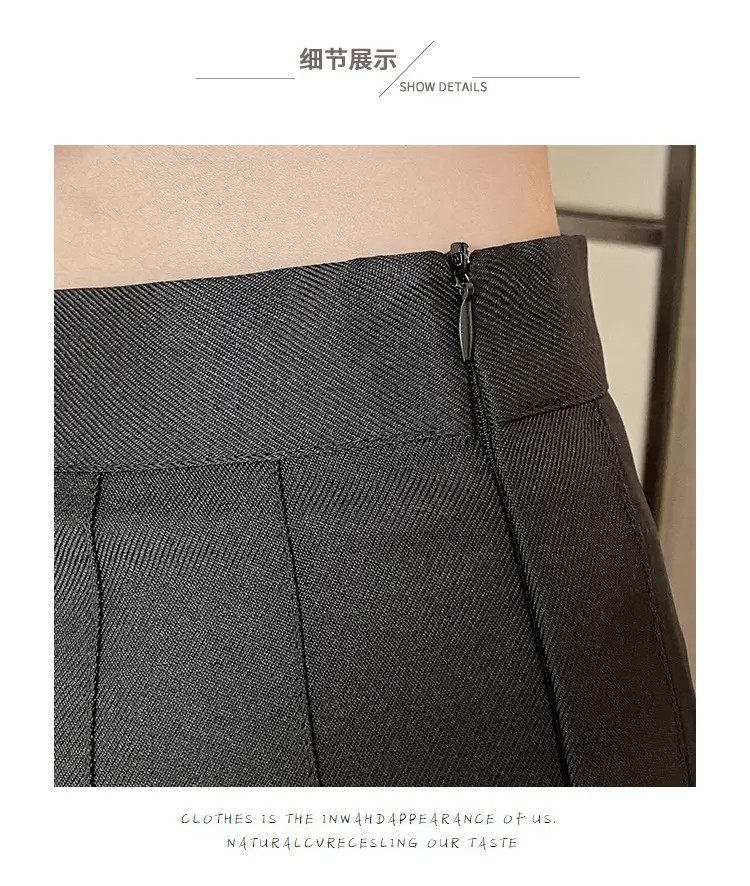 2023 Summer White Pleated Skirt for Petite Women with Lace Splicing — feature 11