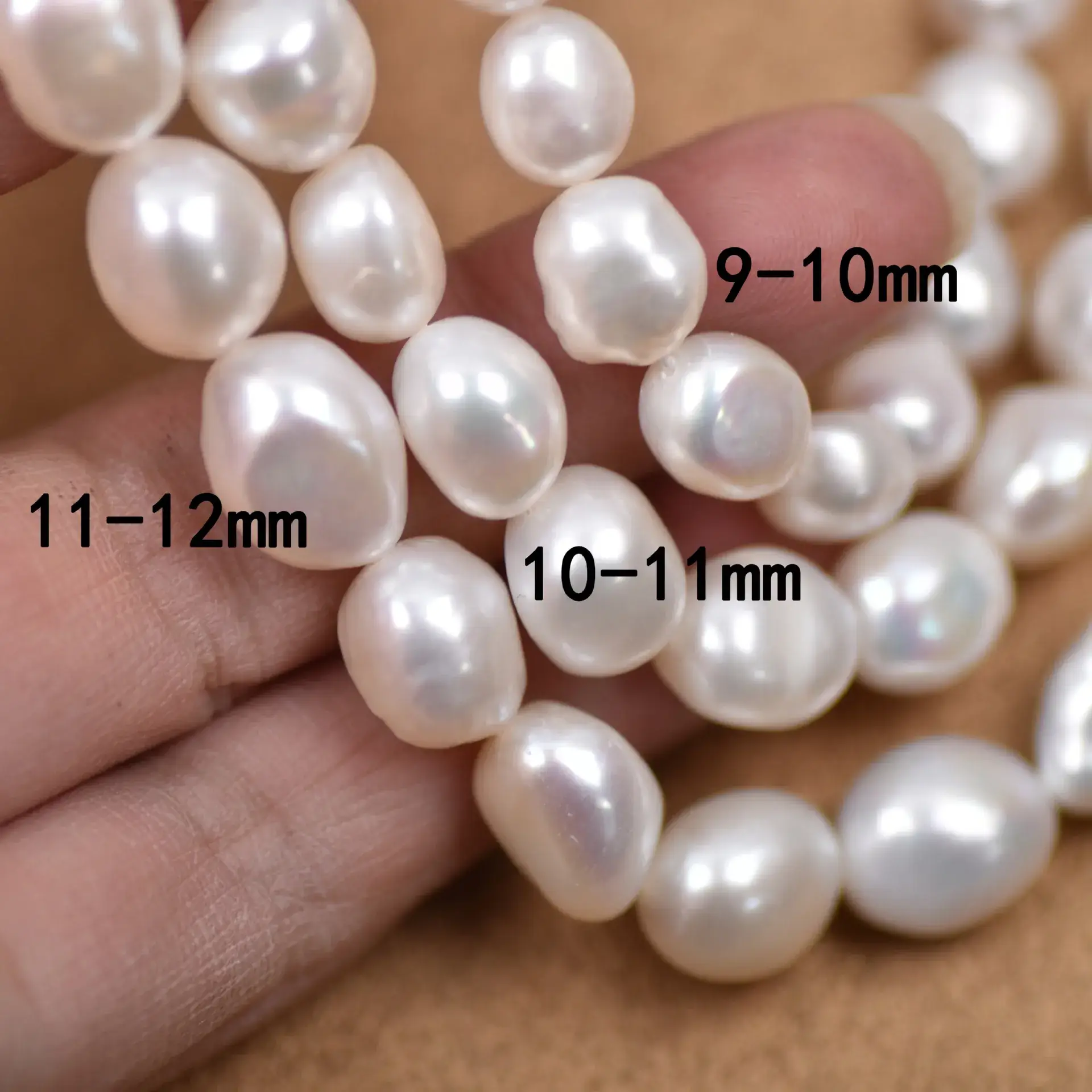 Rose Gold Pearl Beads 3-11mm Baroque Shape