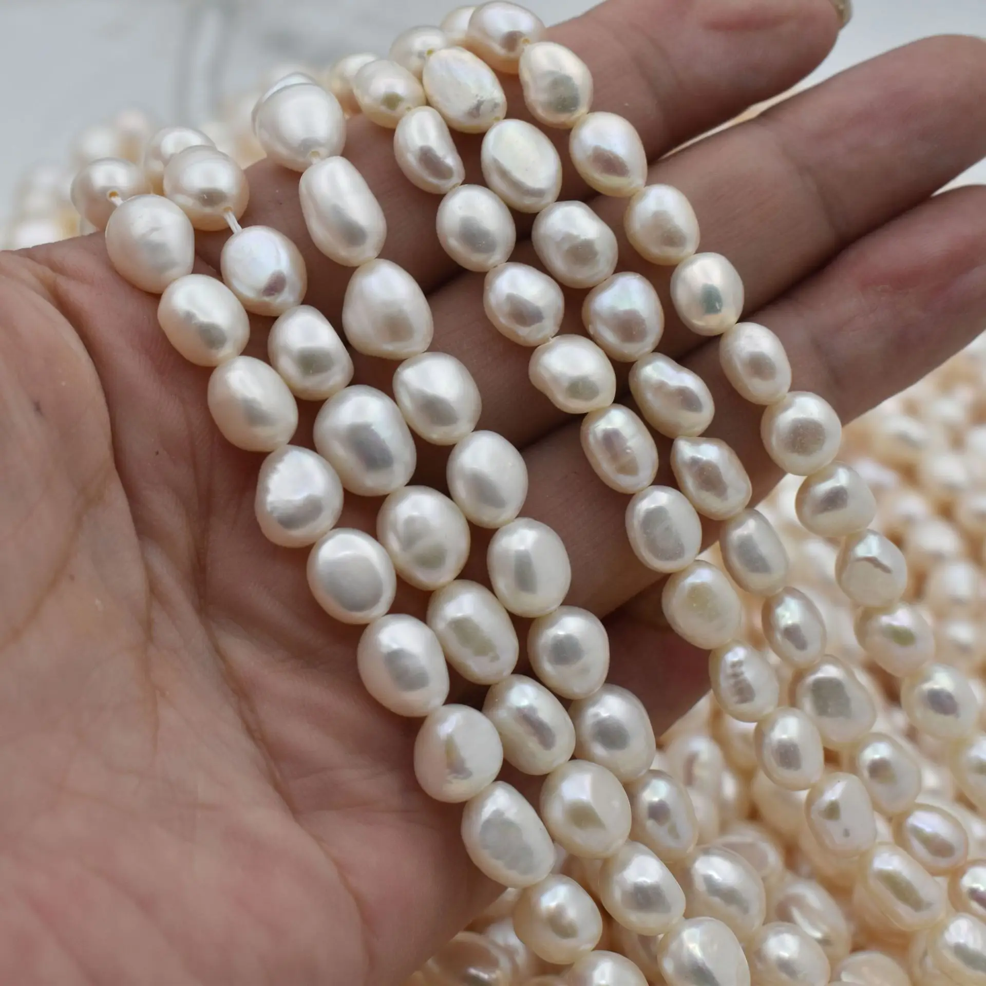 Rose Gold Pearl Beads 3-11mm Baroque Shape — feature 4