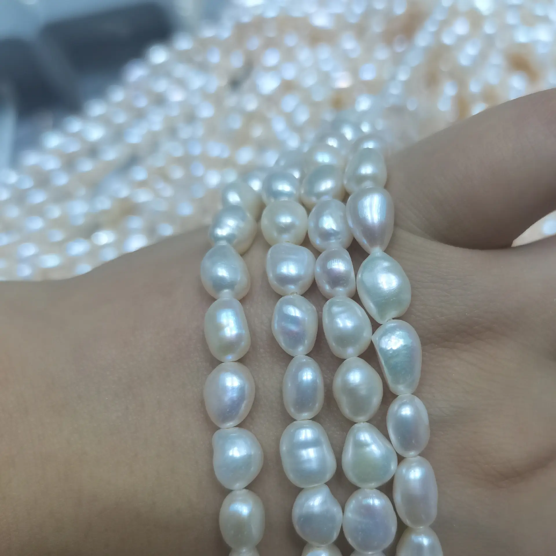 Rose Gold Pearl Beads 3-11mm Baroque Shape — feature 9