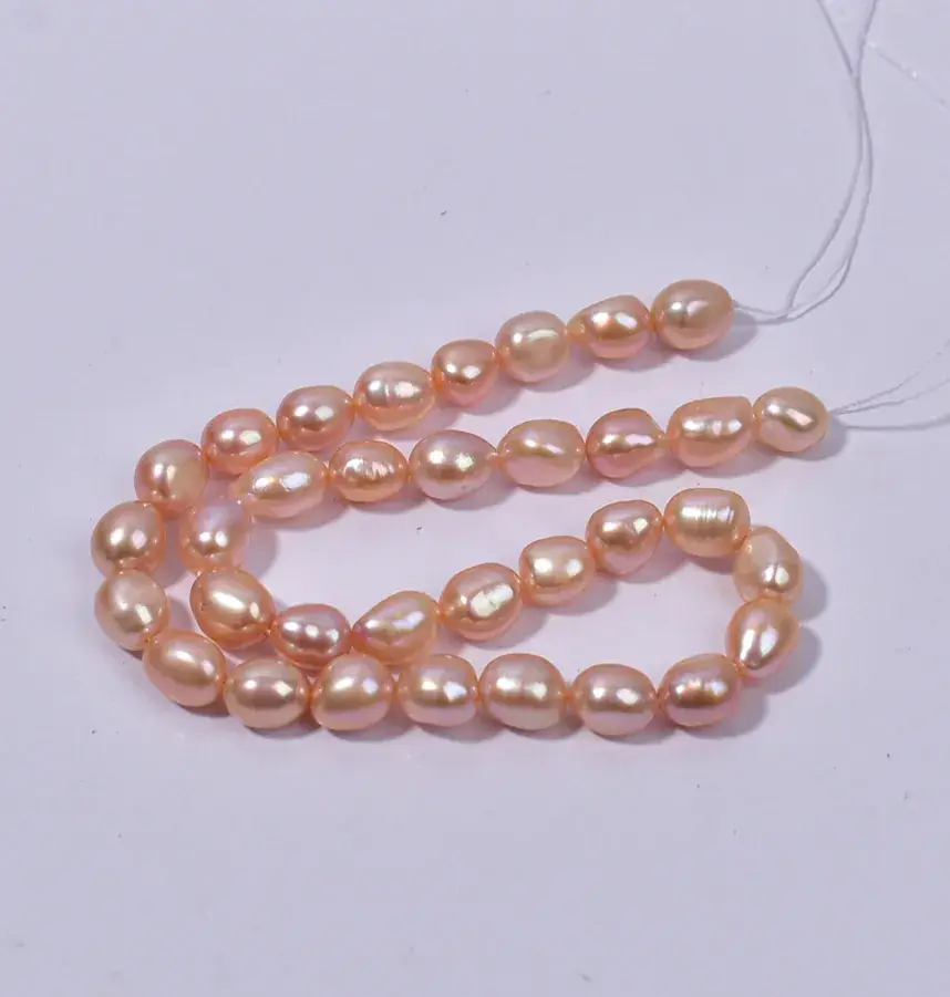 Rose Gold Pearl Beads 3-11mm Baroque Shape