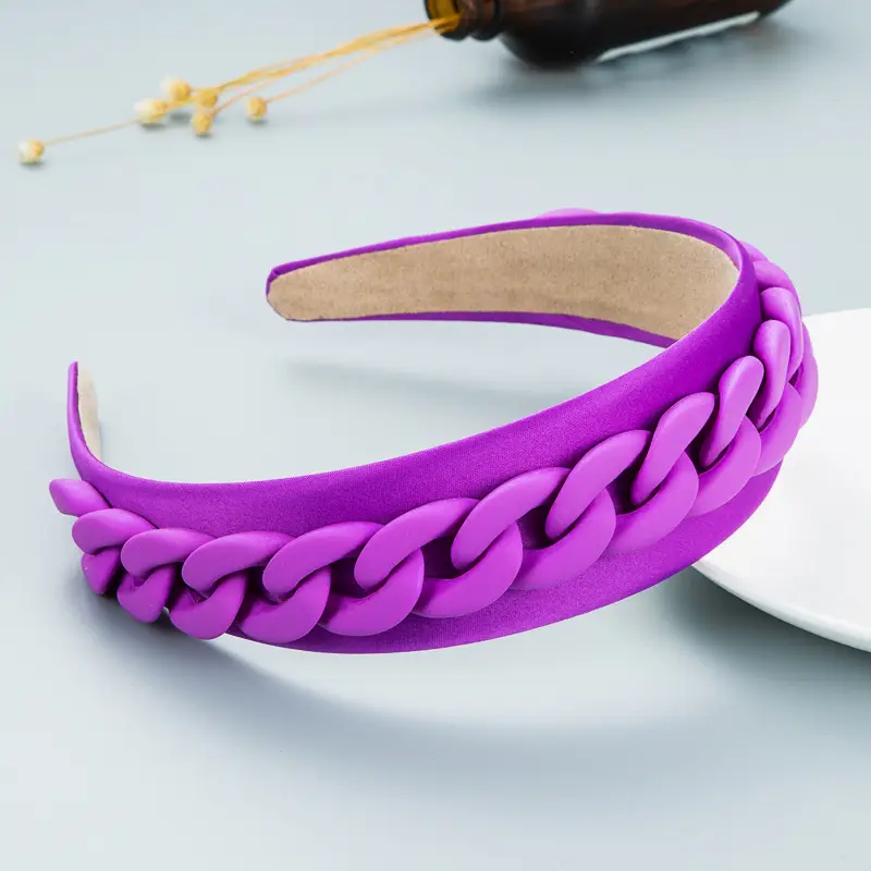 Teal Braided Wide Headband for Women
