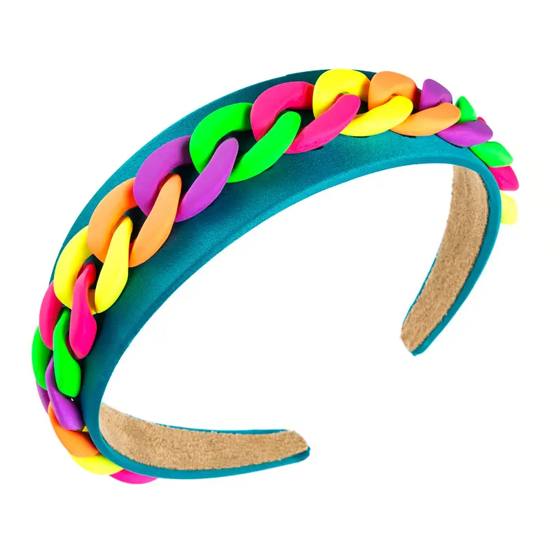 Teal Braided Wide Headband for Women
