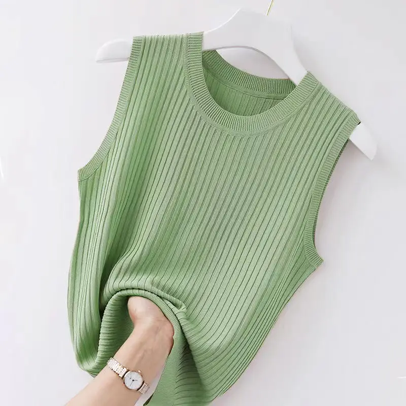 Summer Women's Knitted Sleeveless Vest Top - Image 8