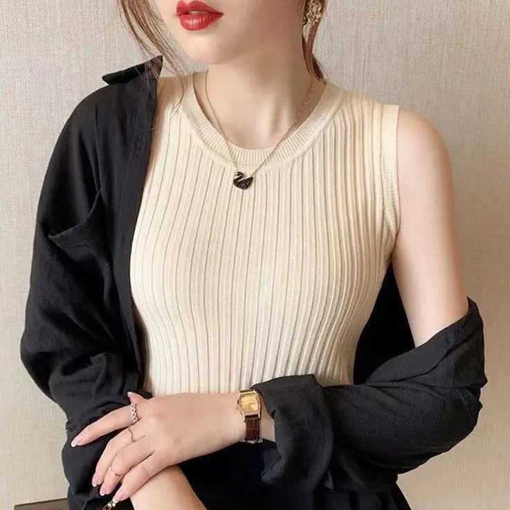 Summer Women's Knitted Sleeveless Vest Top - Image 5