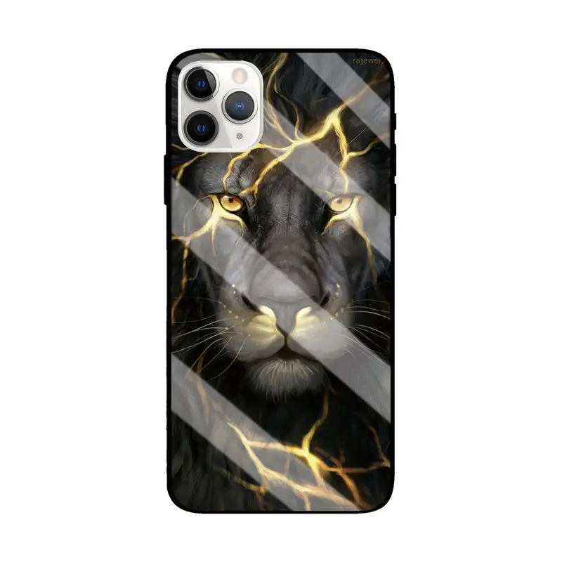 Lion Wolf Protective iPhone Case 14 Pro Max Gloss Glass 11 - Image 12