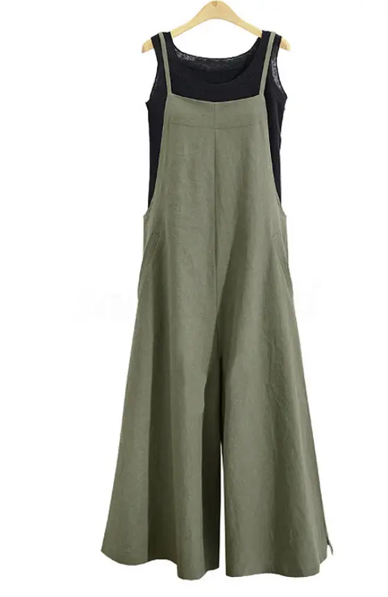 Wide Leg Pants Casual One-Piece Set for Women Black