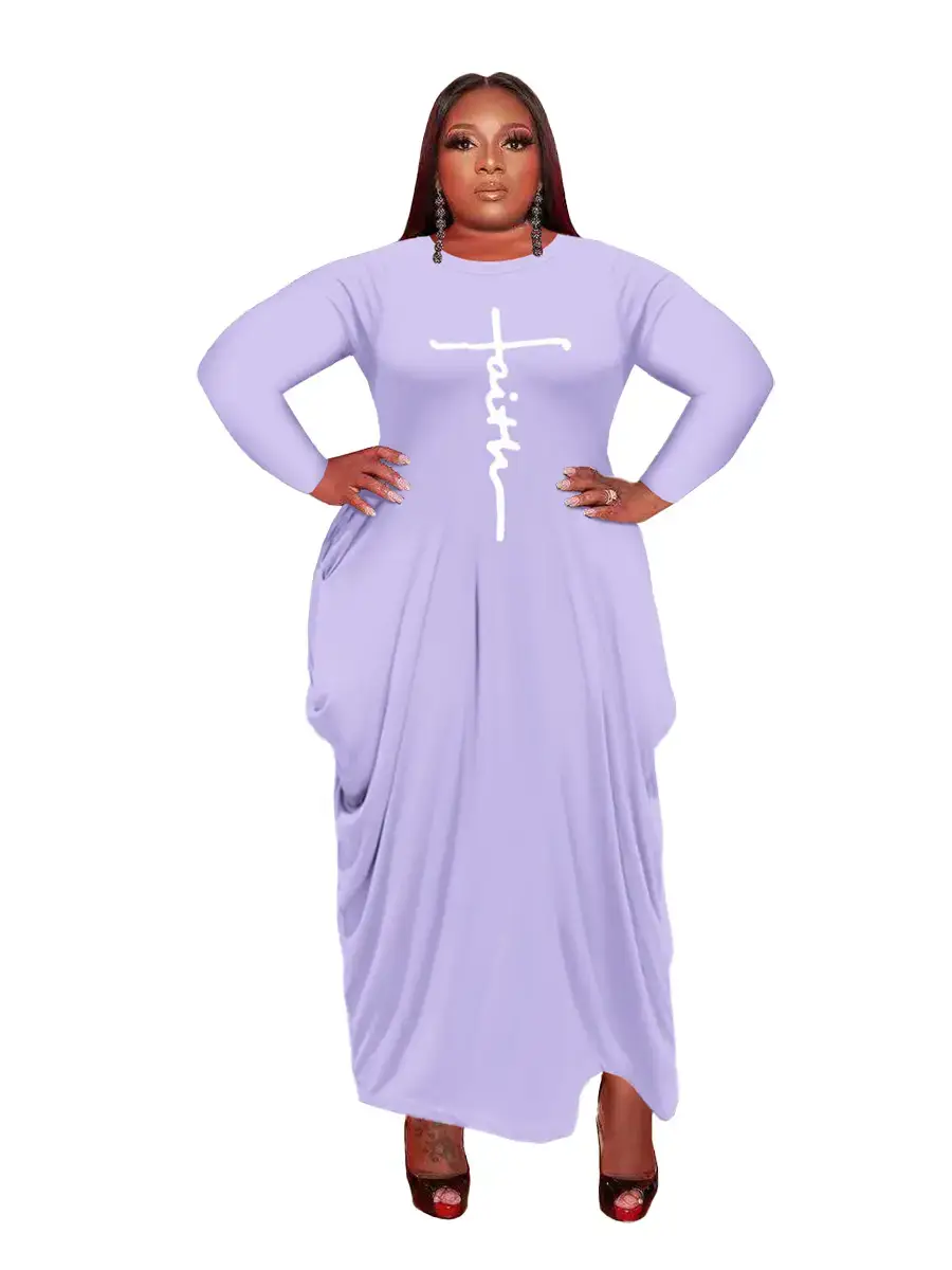 Blue Silk Round Neck Irregular Skirt Dress for Women — feature 13