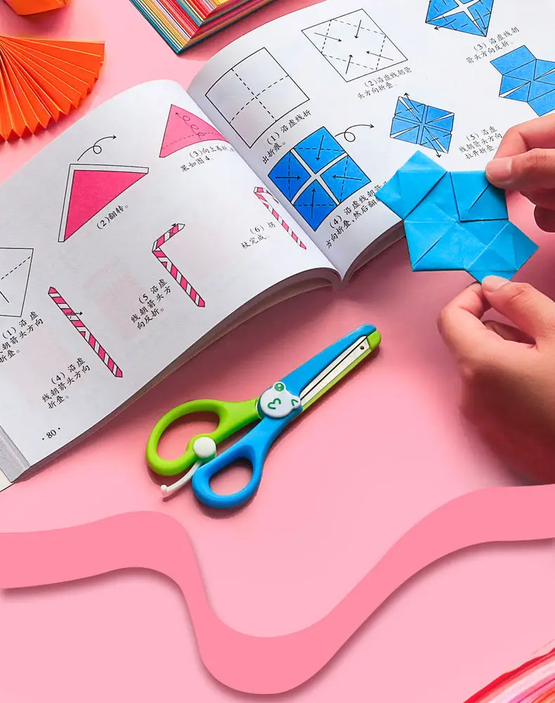 Origami Color Paper Set for Kids Cardboard Paper Cutting — feature 24