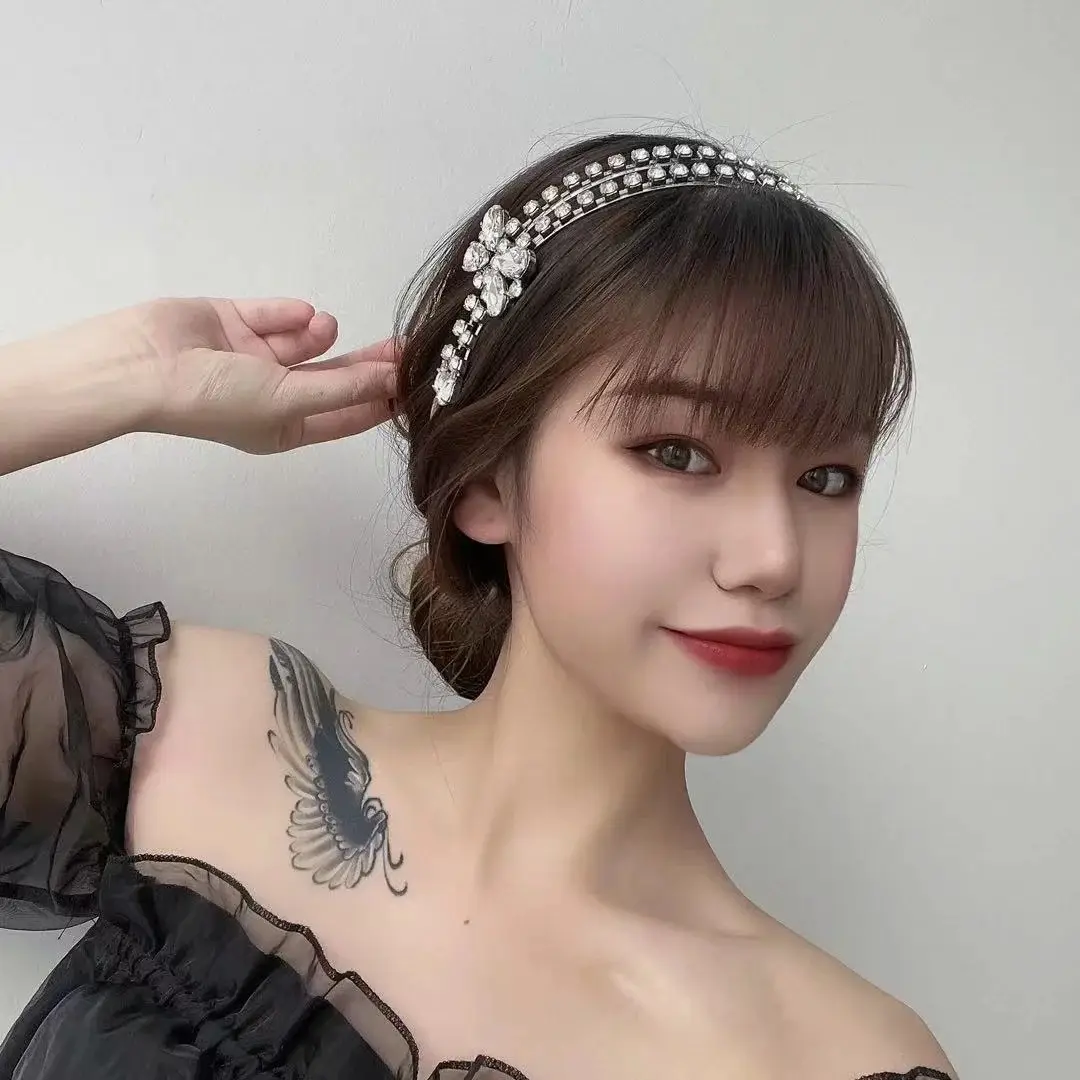 Full Diamond Double Bow Tassel Headband
