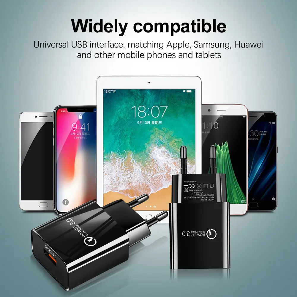 18W Travel Charger 5V3A QC3.0 European Fast Charging - Image 6