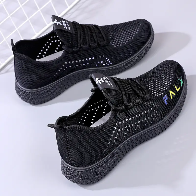 Women Beige Mesh Running Shoes 2025 Summer - Image 3