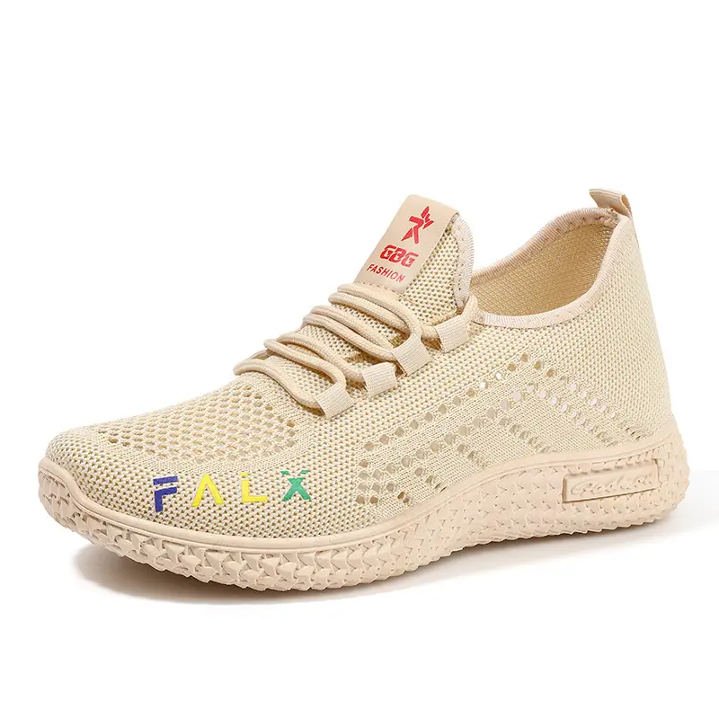 Women Beige Mesh Running Shoes 2025 Summer - Image 7