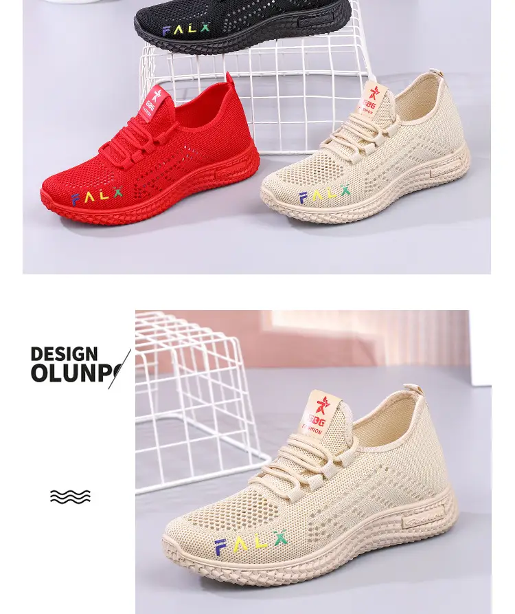 Women Beige Mesh Running Shoes 2025 Summer — feature 10