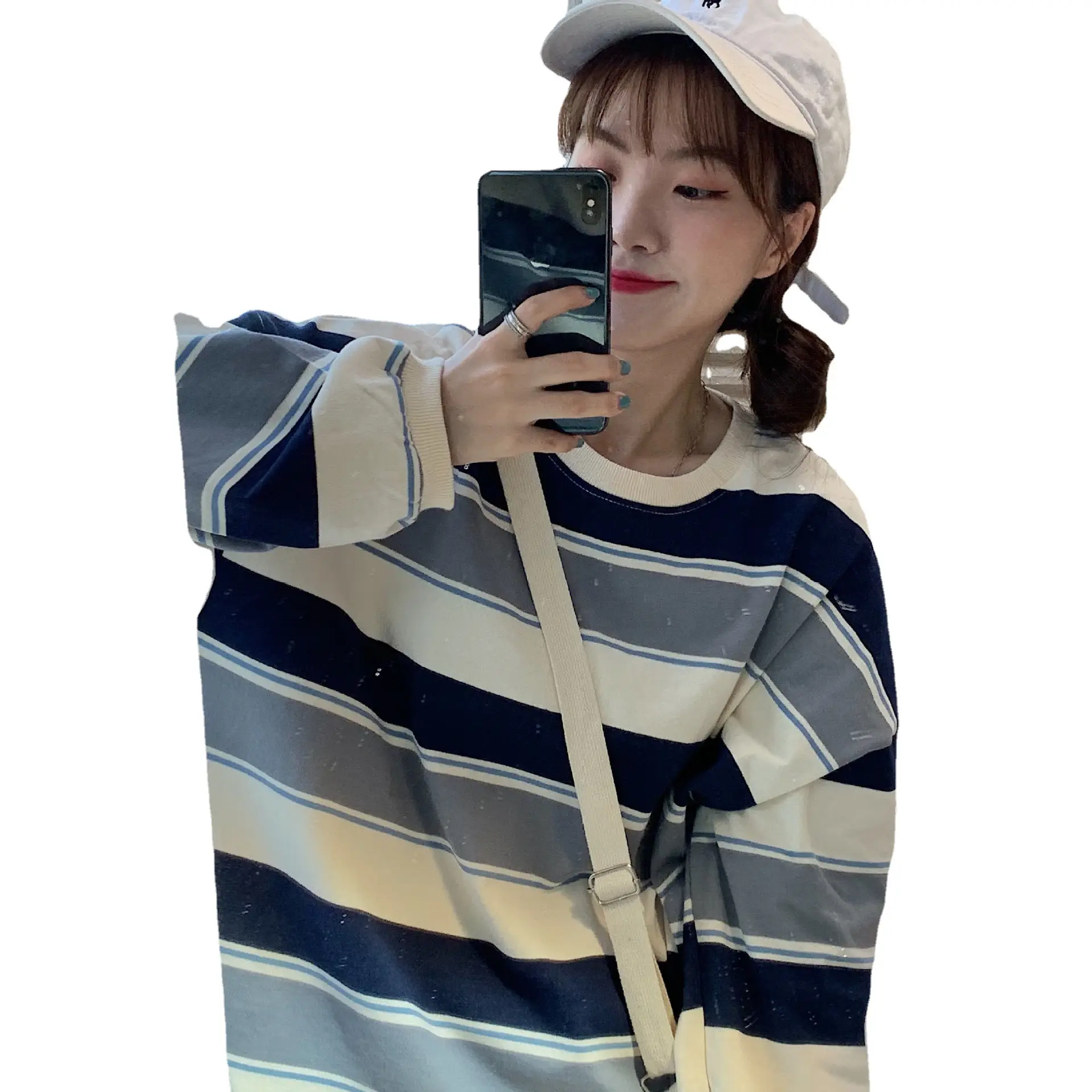 Women Striped Long Sleeve T-Shirt 2021 Spring Autumn - Image 7