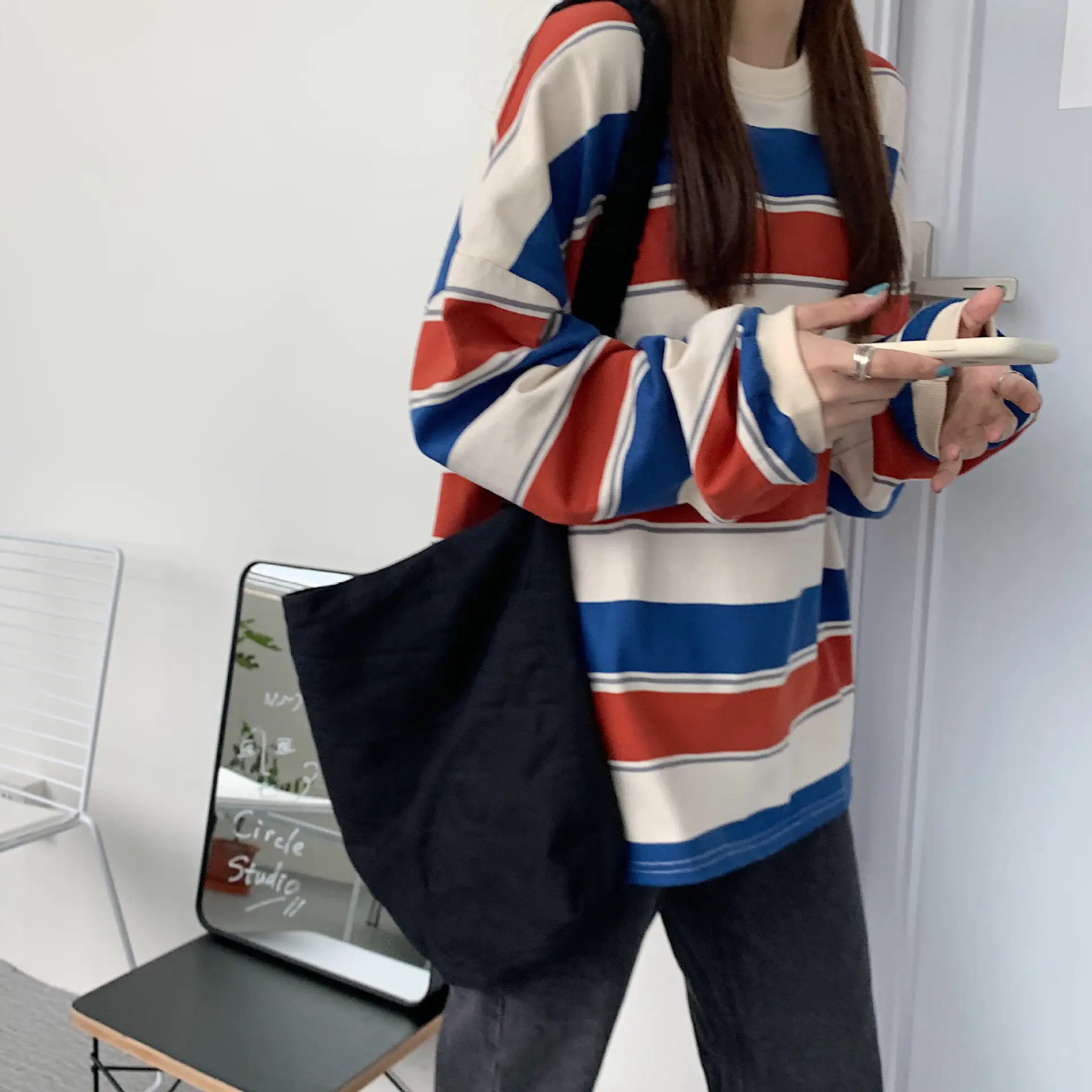 Women Striped Long Sleeve T-Shirt 2021 Spring Autumn — feature 3