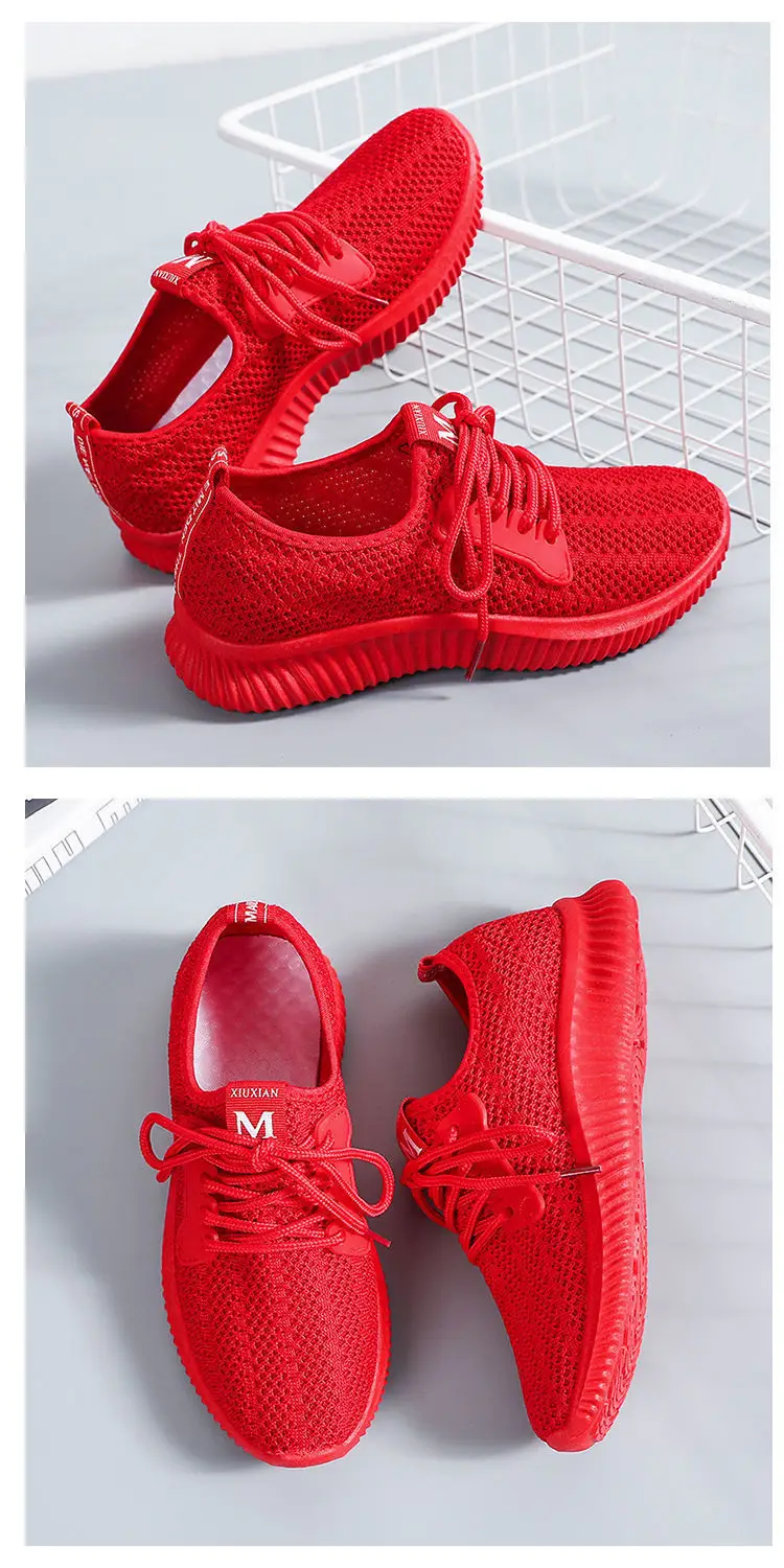 Summer Sports Shoes for Women, Fly-Knit Breathable Casual Foreign Trade Cross-Border Lightweight Soft-Soled Fitness Running Shoes with Breathable Hollow Design — feature 29