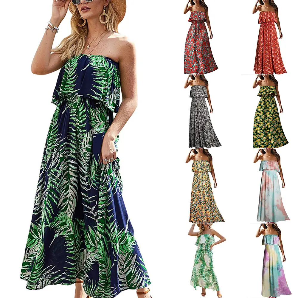 2023 Printed Sleeveless Tube Top Dress for Women - Image 8