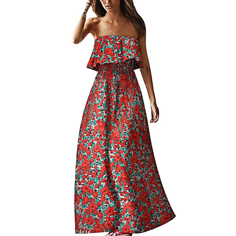 2023 Printed Sleeveless Tube Top Dress for Women - Image 9