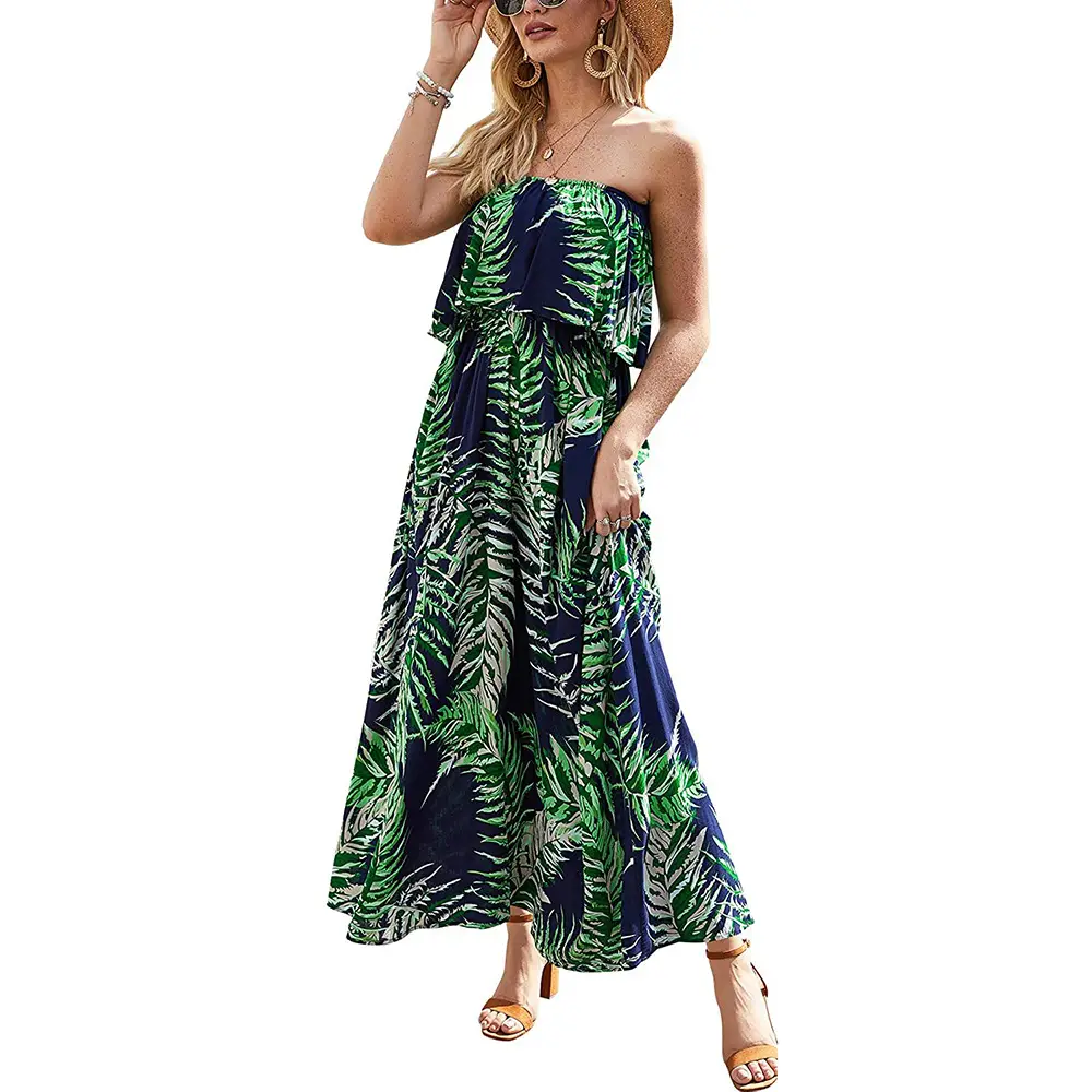 2023 Printed Sleeveless Tube Top Dress for Women - Image 3