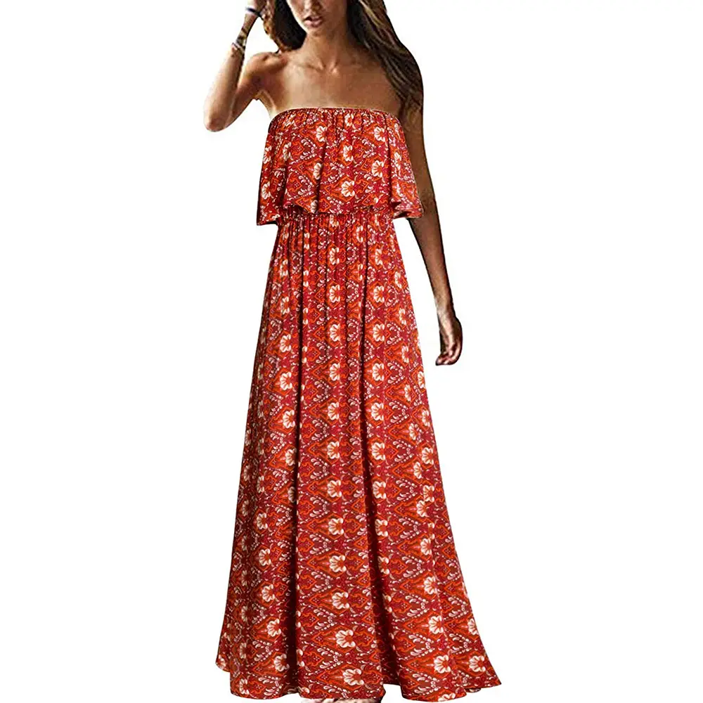 2023 Printed Sleeveless Tube Top Dress for Women - Image 4