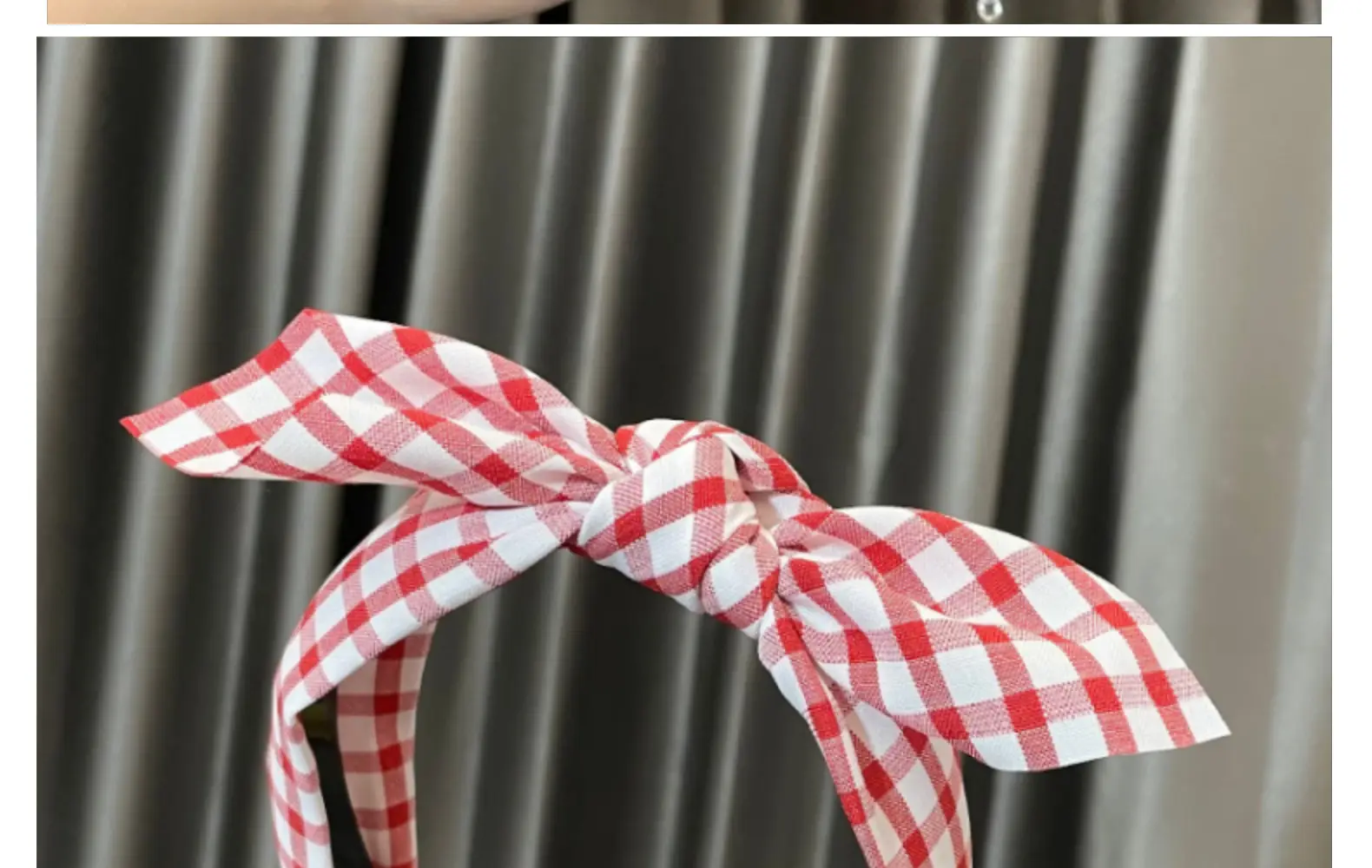 Vintage Checkered Bow Hair Accessory for Women — feature 16