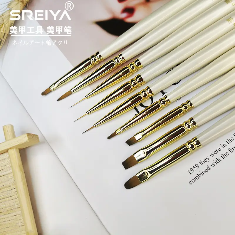 Mink Nail Pen Set for Nail Art & Painting Tools