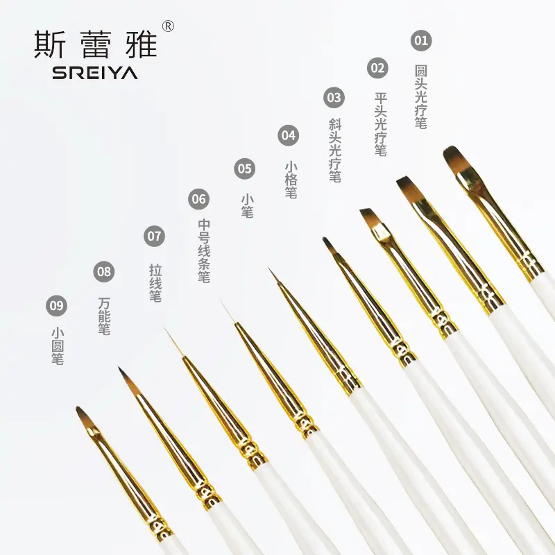 Mink Nail Pen Set for Nail Art & Painting Tools
