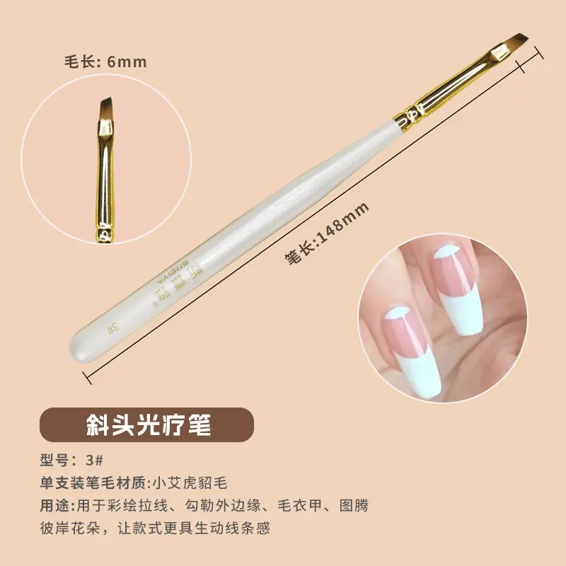 Mink Nail Pen Set for Nail Art & Painting Tools