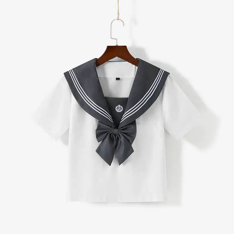 Gray Pleated Sailor Skirt for JK School - Image 2