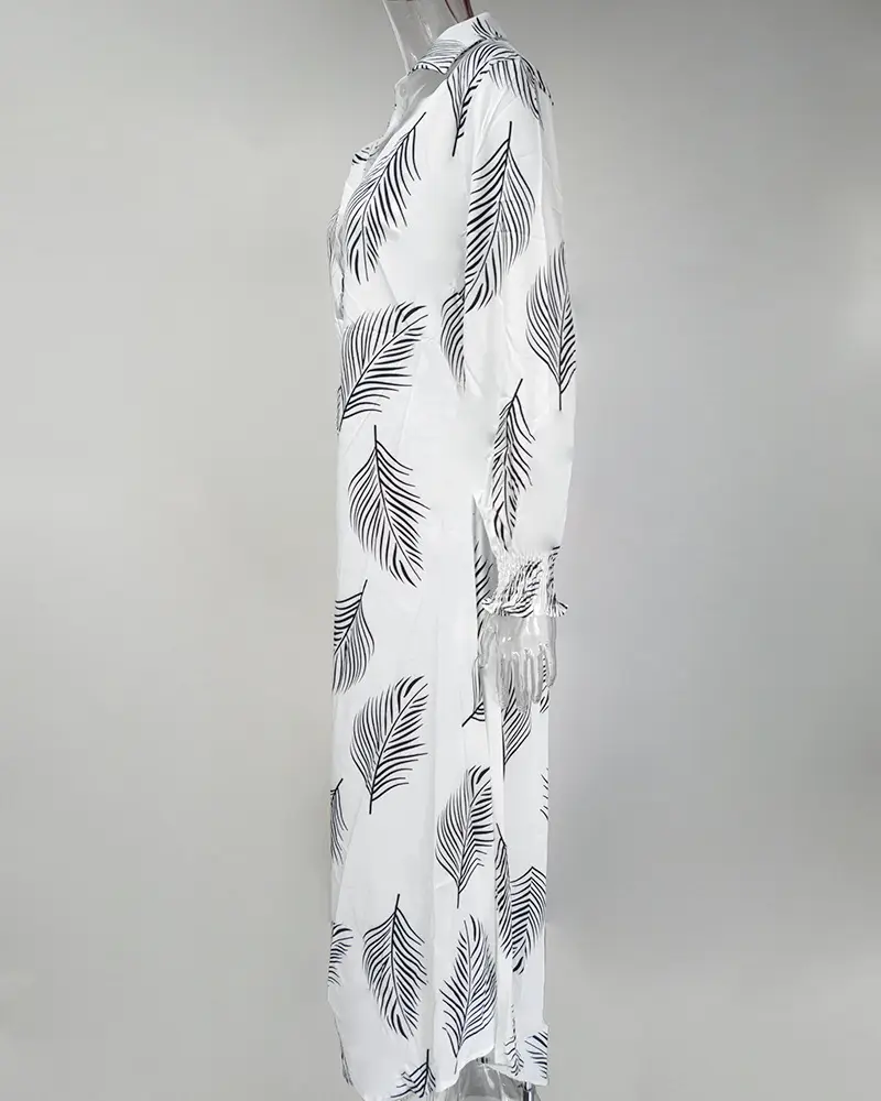 2026 Spring Printed Long Skirt Shirt for Women — feature 17