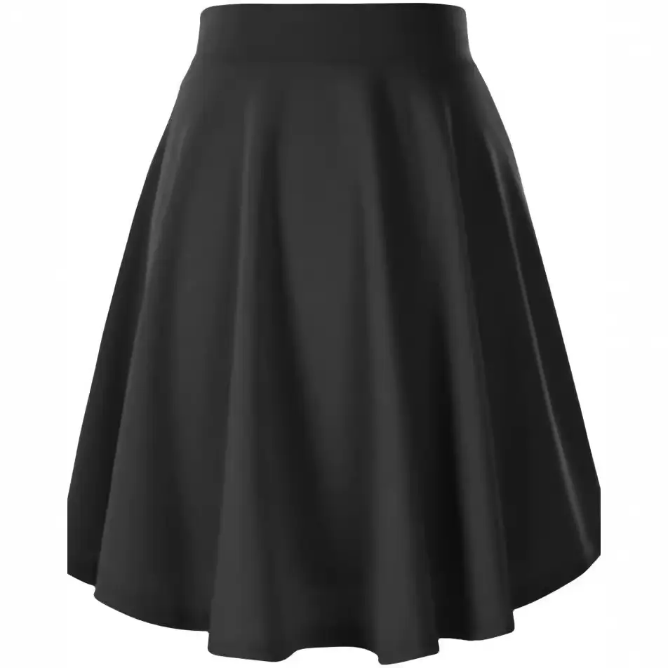 Women's Black Pleated Short Skirt with Loose Buttocks - Image 10