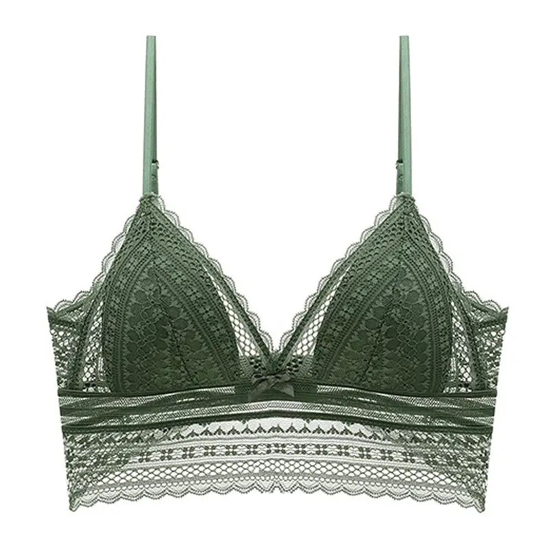 Breathable Lace U-Shaped Backless Bra for Women, Ultra-Thin, Wire-Free Triangle Cup Bra, French Style Lingerie