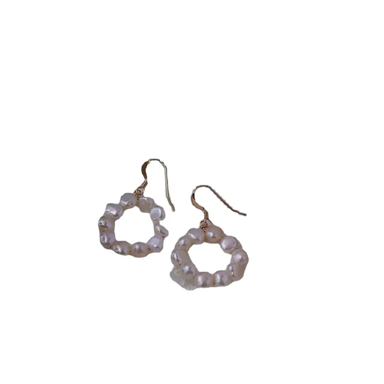 Natural Pearl Ear Rings Set Gold All Match - Image 5