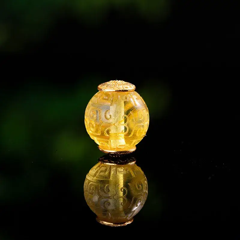 Natural Amber Beeswax Carved Beads for DIY Jewelry - Image 7