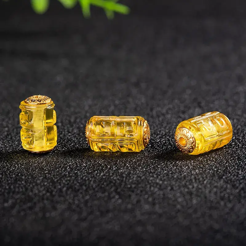 Natural Amber Beeswax Carved Beads for DIY Jewelry - Image 8