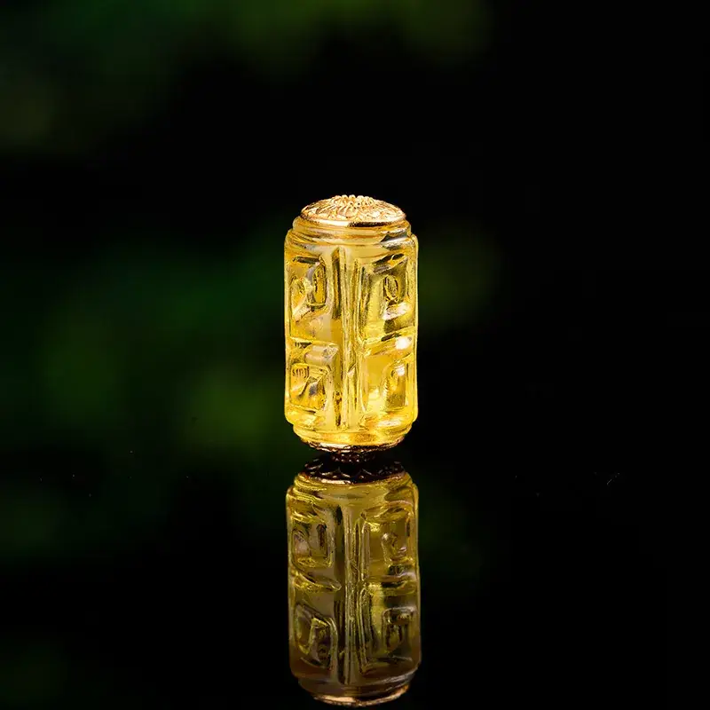 Natural Amber Beeswax Carved Beads for DIY Jewelry - Image 2