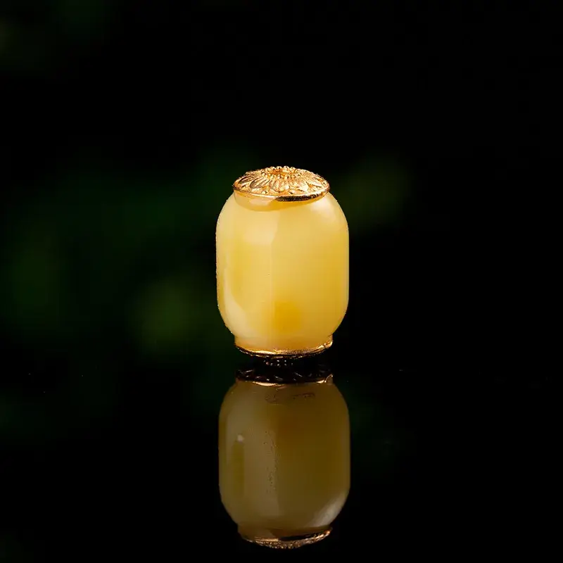 Natural Amber Beeswax Carved Beads for DIY Jewelry - Image 3