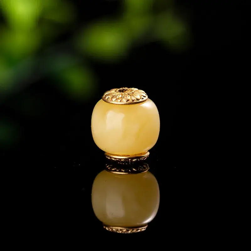 Natural Amber Beeswax Carved Beads for DIY Jewelry - Image 4