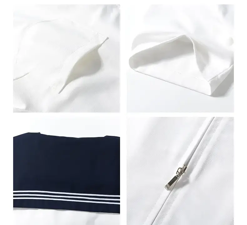 JK School Suit Blue Collar White Sailor Skirt Set — feature 10
